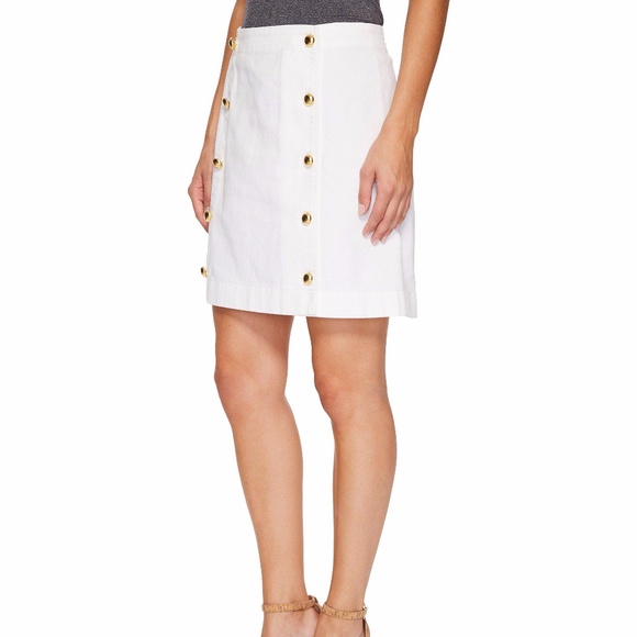 Michael Kors Women's Button Detail Mini Skirt - Picture 2 of 4